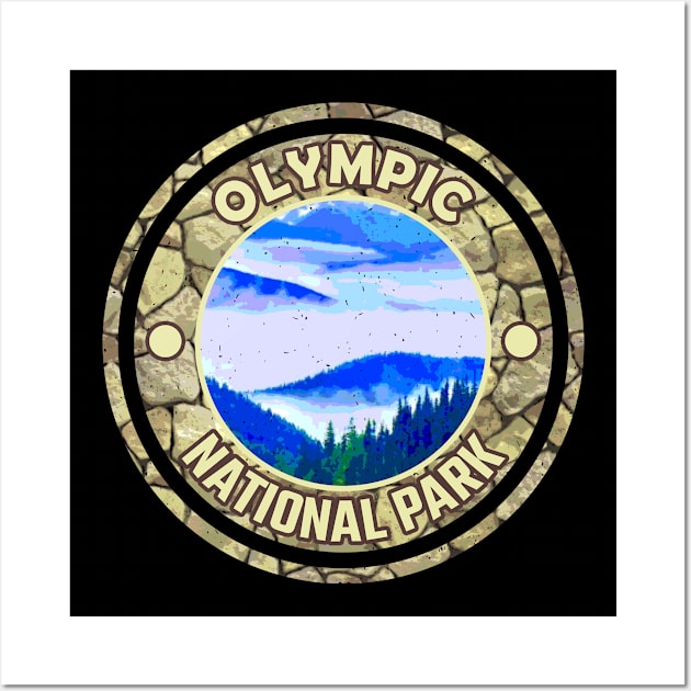 Olympic National Park Adventure, Washington Stone Sign Wall Art by Jahmar Anderson